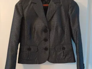 Blazer, str. 38, Brandtex,  Sort med sølvtråd