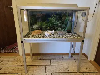 Akvarium m. pumpe, understel og lys - 120 liter