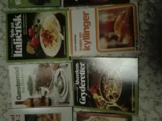 Kogebøger, 8 stk. Diverse
