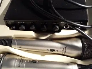 Karaoke set med 2 metal microphone