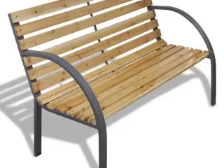 Havebænk 120 cm træ og jern