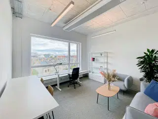 Smukt designet kontorplads til 2 personer i Spaces