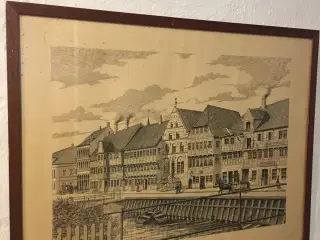 Billede af Østerå i egetræsramme 47x37cm