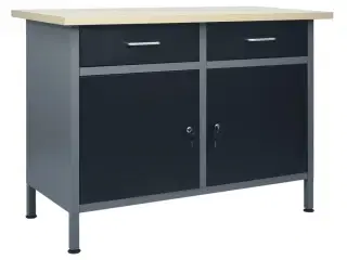 Arbejdsbord 120x60x85 cm stål sort