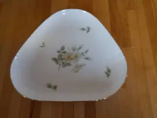 Klitrose tre kantet fad