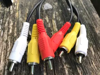 Kabel, 3xRCA til 3xRCA Han til Han 1m