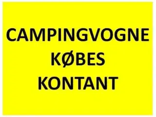 Campingvogne opkøbes