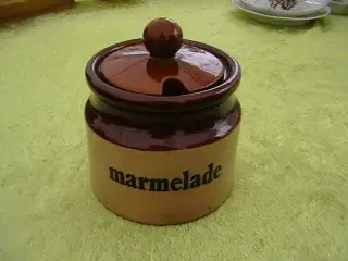 RETRO.Marmeladekrukke med låg