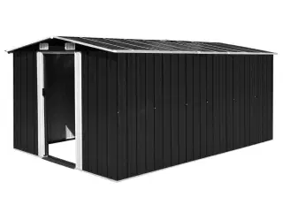 Haveskur 257x392x181 cm metal antracitgrå