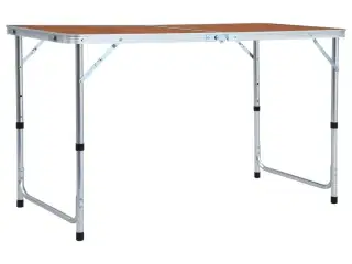 Foldbart campingbord aluminium 120 x 60 cm