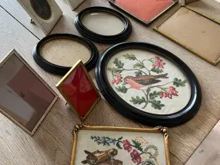 Retro/ vintage. Gamle fotorammer, 13 stk. 