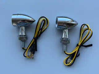 Små LED blinklys krom, E-mærket