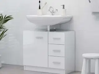 Underskab 63x30x54 cm konstrueret træ hvid højglans