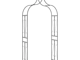 Havebue 120x38x258 cm jern mørkegrøn
