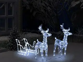 Rensdyr og kane julefigur 160 LED'er 130 cm akryl