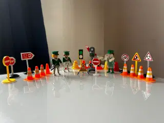 Playmobil vej skilte med figurer