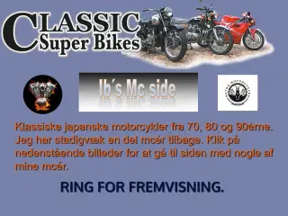 klassiske japanske motorcykler sælges.