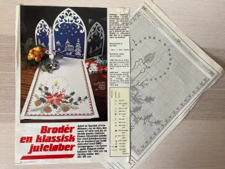 Broderimønster: Juleløber med dekoration 