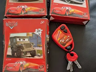 3 puslespil med cars og nøgler 