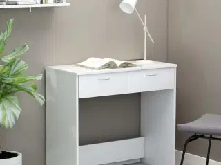 Skrivebord 80x40x75 cm konstrueret træ hvid