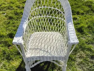 Hvid vintage kurvestol i super god stand