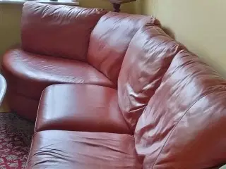 Hjørnesofa i læder 