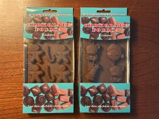 Chokoladeforme i silikone med julefigurer.