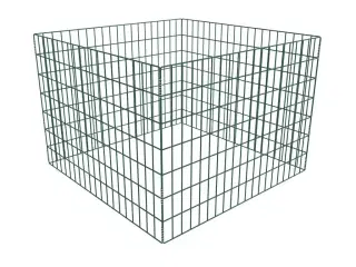 Firkantet kompostbeholder til haven 100 x 100 x 70 cm