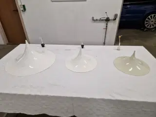 3 stk Semi Pendant Pendler / Trompet loft lamper 