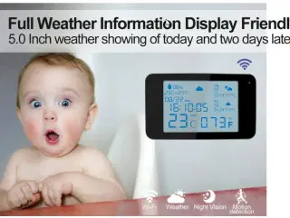 HD 1080P WIFI IP Weather  Station Camera 16GB