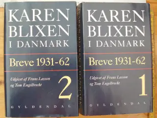 Karen Blixen i Danmark, breve 1931-62