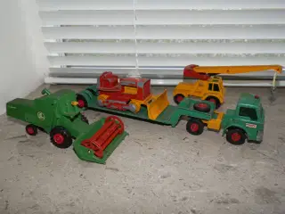 Matchbox lastbil, dozer og kran