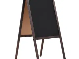 Dobbeltsidet tavle cedertræ fritstående 40 x 60 cm