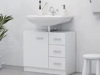 Underskab til håndvask 63x30x54 cm konstrueret træ hvid