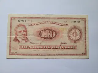 Danmark 100 kr. seddel - 1952-serien.