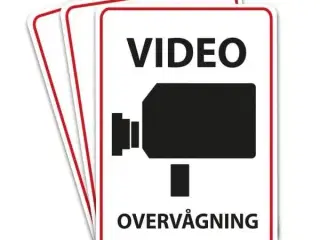 Videoovervågning klistermærke