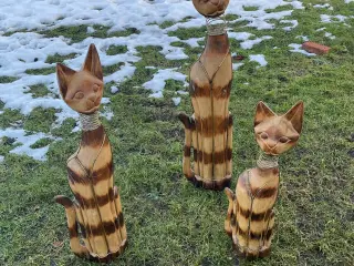 Katte i træ. Kattefigurer