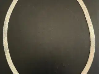 Flot 925 sølv Herringbone halskæde på 51 cm