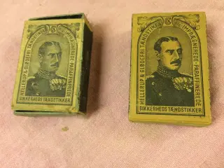 Tændstik æske Kong Christian x