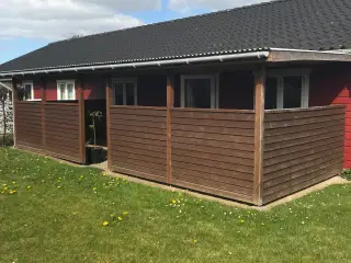 Overdækket træterrasse 3x2x8 (BxHxL)