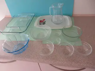 Ildfastefade, glasskåle,  m.m .