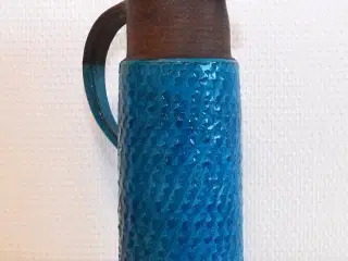 Ældre hankevase med turkis glasur af Nils Kähler 