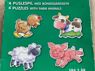 Puslespil med bondegårdsdyr