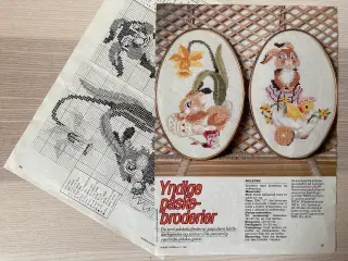 Broderimønster: To påskemotiver med harer
