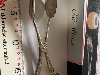 Kagegaffel/spade i sølvplet.Købt i England i 1990