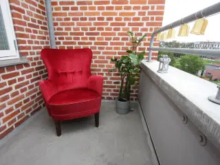 Lækker rød vintage lænestol