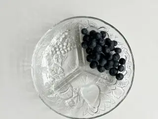 Cabaretfad, klart glas m frugtpræg