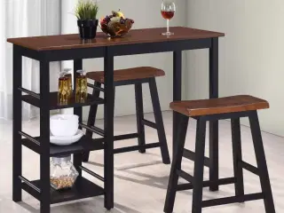Barsæt i 3 dele MDF sort