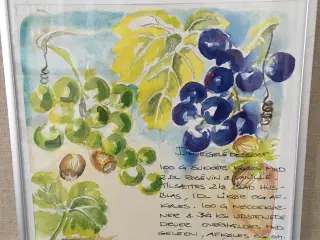 Køkkenbillede i aluramme Anne Just 28x23cm