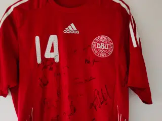 Fodboldtrøje. Autograf Sepp Piontek